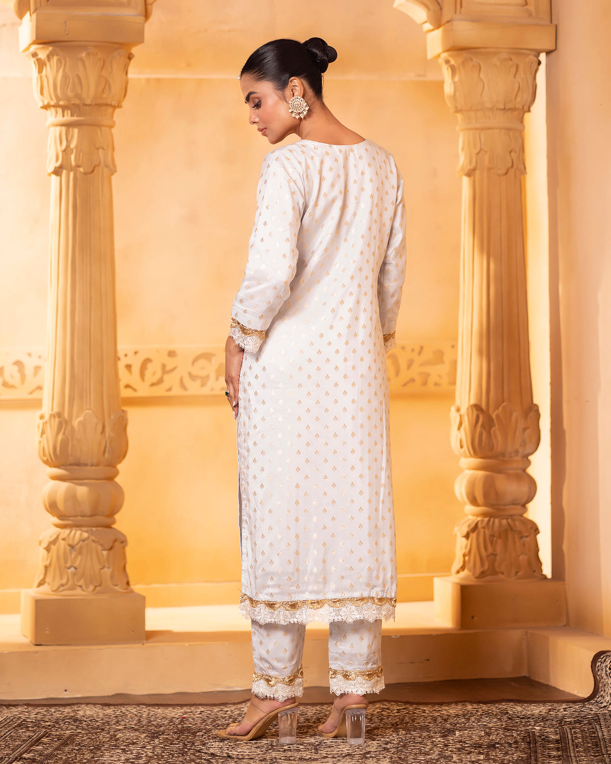 Sky Blue Kurta Set With Ice Blue Dupatta