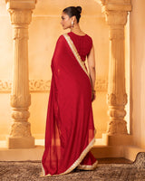 Red Saree Set