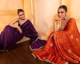 Burnt Orange Saree Set