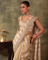 Ivory Tissue Saree