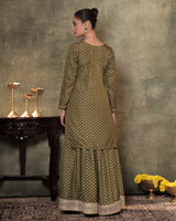 Green Kurta Sharara Set