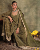 Green Kurta Sharara Set