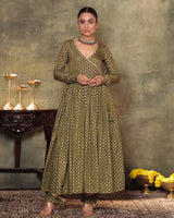 Green Anarkali Set