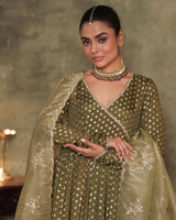 Green Anarkali Set