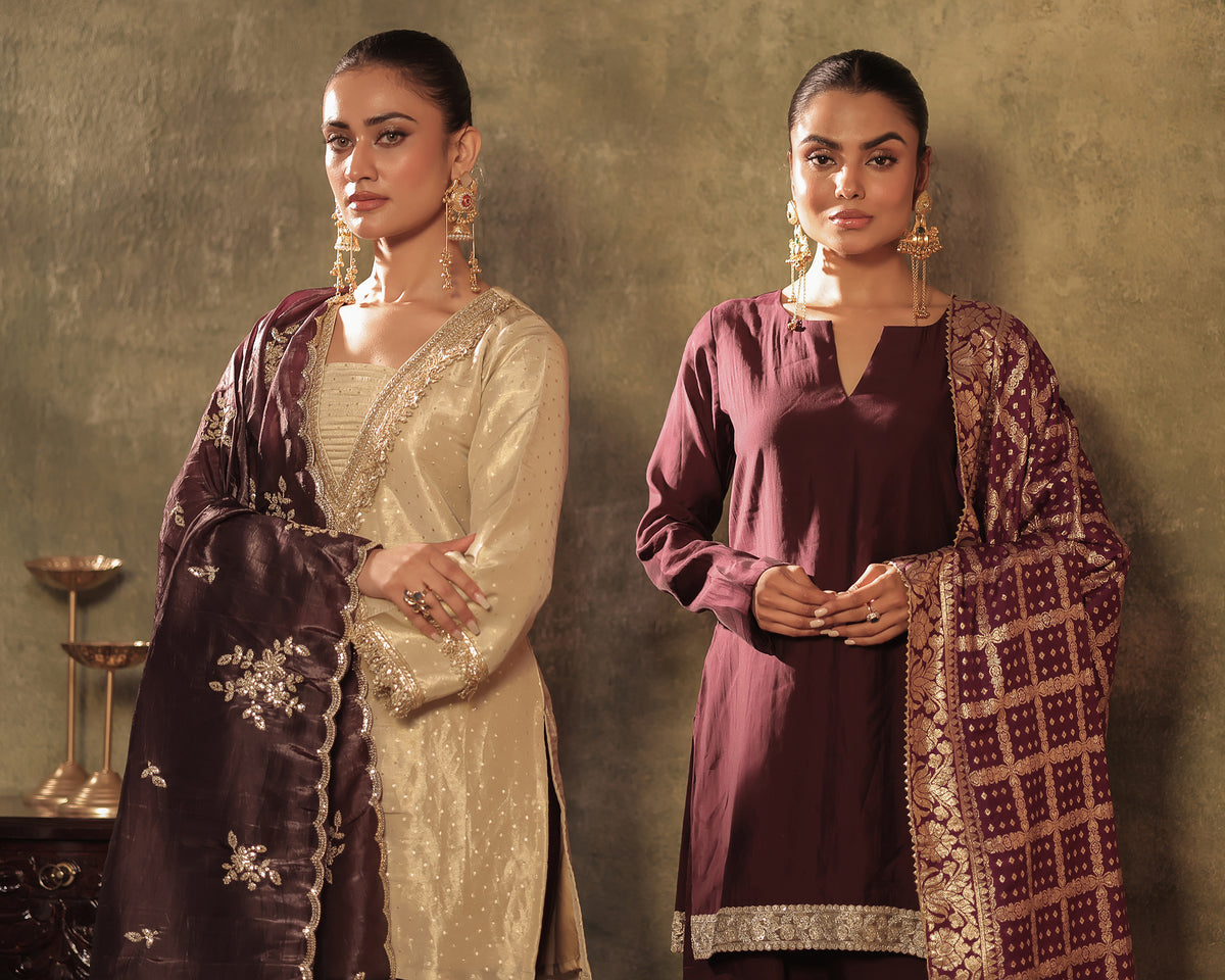 Plum Kurta Farshi Set