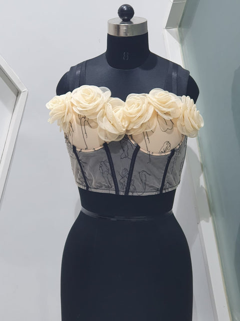 Floral Drama Bustier