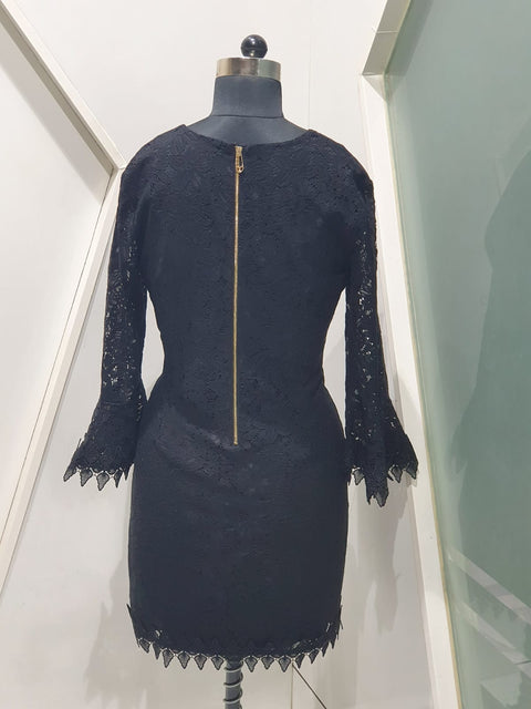 Faring Net Black Dress