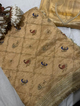 Heavy Jaal Pure Tissue Silk Saree