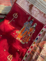 Shiv - Parvati Pure Tissue Silk Saree