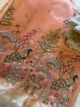 Pure Tissue Silk Saree With Intricate Heavy Embroidery