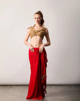 Red Semi Silk Saree
