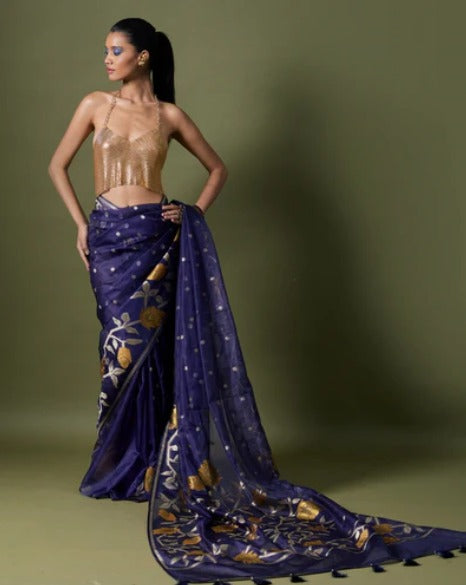 Royal Blue Silk Saree