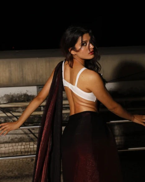 Maroon Georgette Saree
