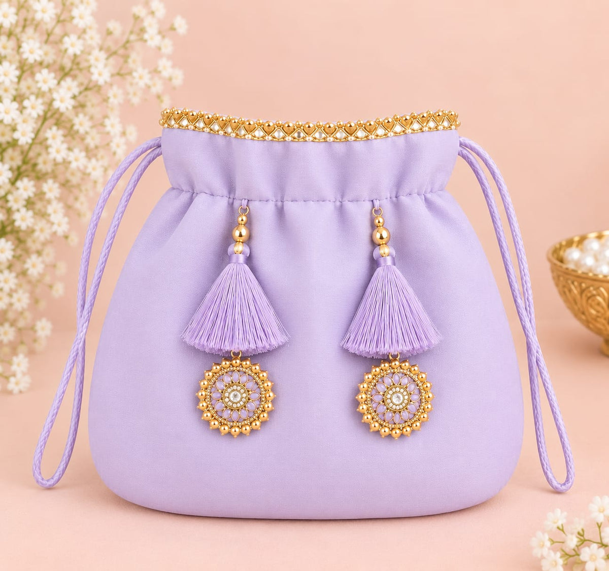 Lilac Dola Silk Farsi Salwar Set with Dupatta
