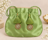 Pastel Green Gajji Silk Farsi Salwar 3-Piece Set