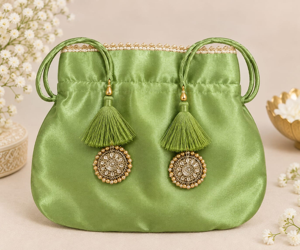 Pastel Green Gajji Silk Farsi Salwar 3-Piece Set
