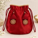 Red Gajji Silk Embroidered Sharara Set