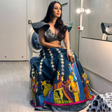 Kashmeera Shah In Modern Baraat Handpainted Lehenga Set