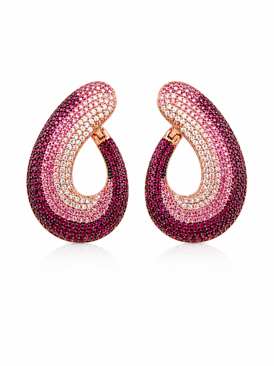 Blush Ombre Oval Hoops