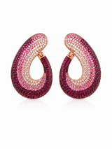 Blush Ombre Oval Hoops