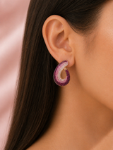 Blush Ombre Oval Hoops