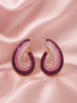 Blush Ombre Oval Hoops