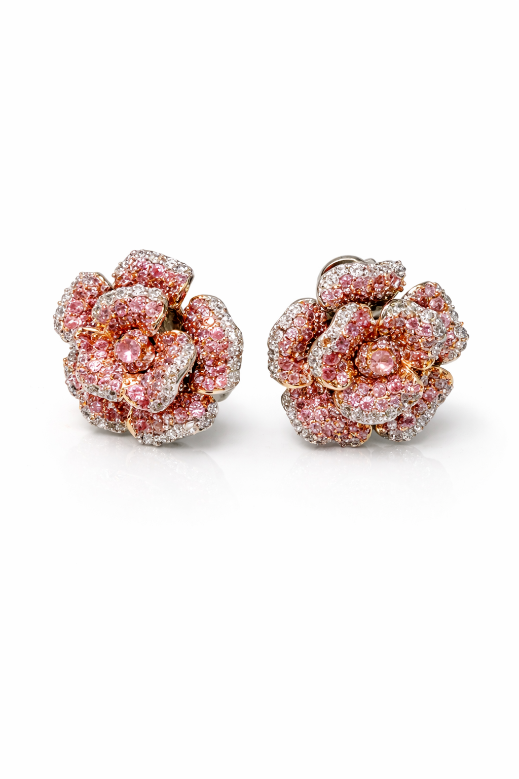 Blush rose garden earrings