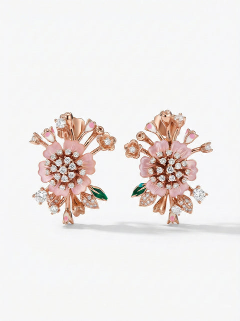 blush petal bloom pendant set