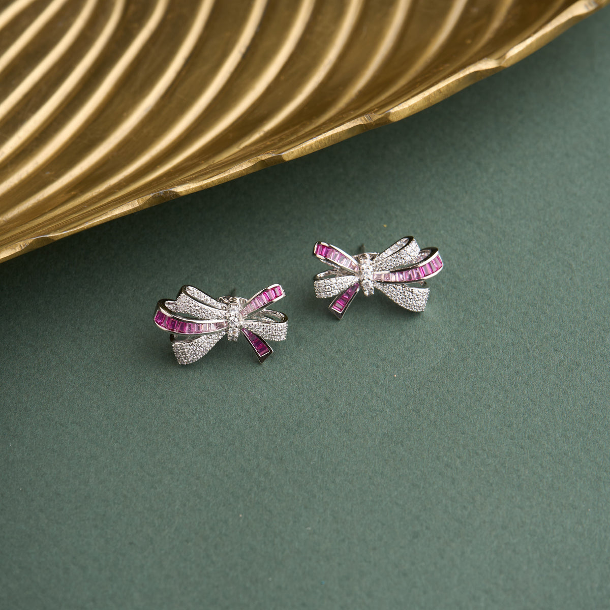 Bow Baguette Earrings