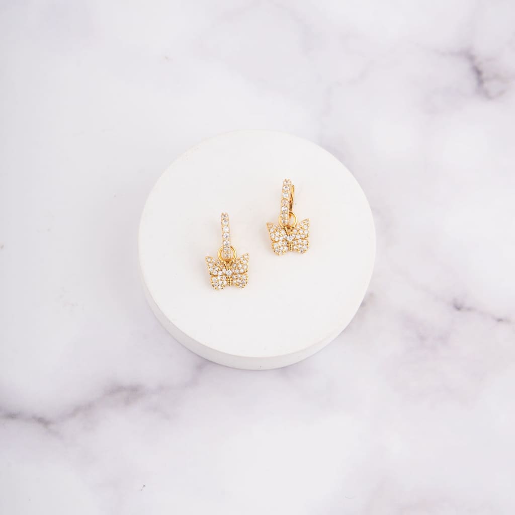 Butterfly Huggies Earrings