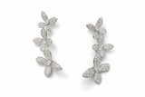 Silvpop Crystal Bloom Vine Earrings