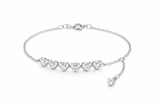 Crystal Heart Tennis Bracelet
