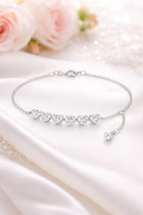 Crystal Heart Tennis Bracelet