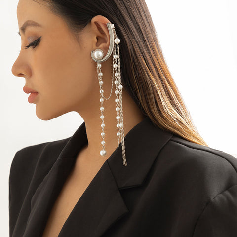 Bling Pearl Drop Earring