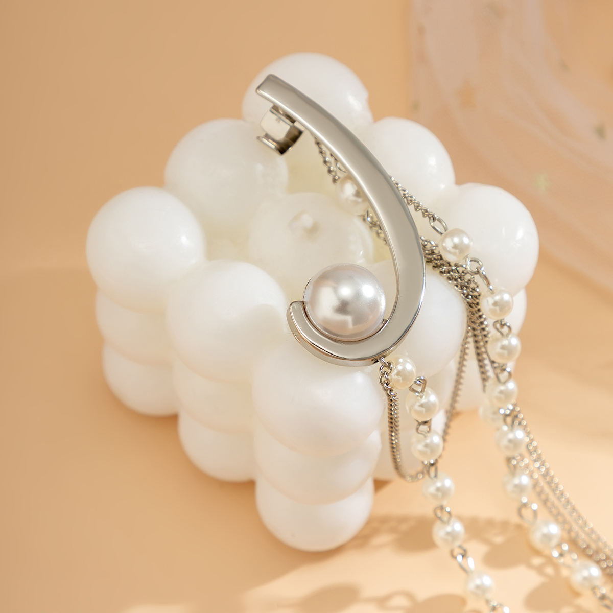 Bling Pearl Drop Earring