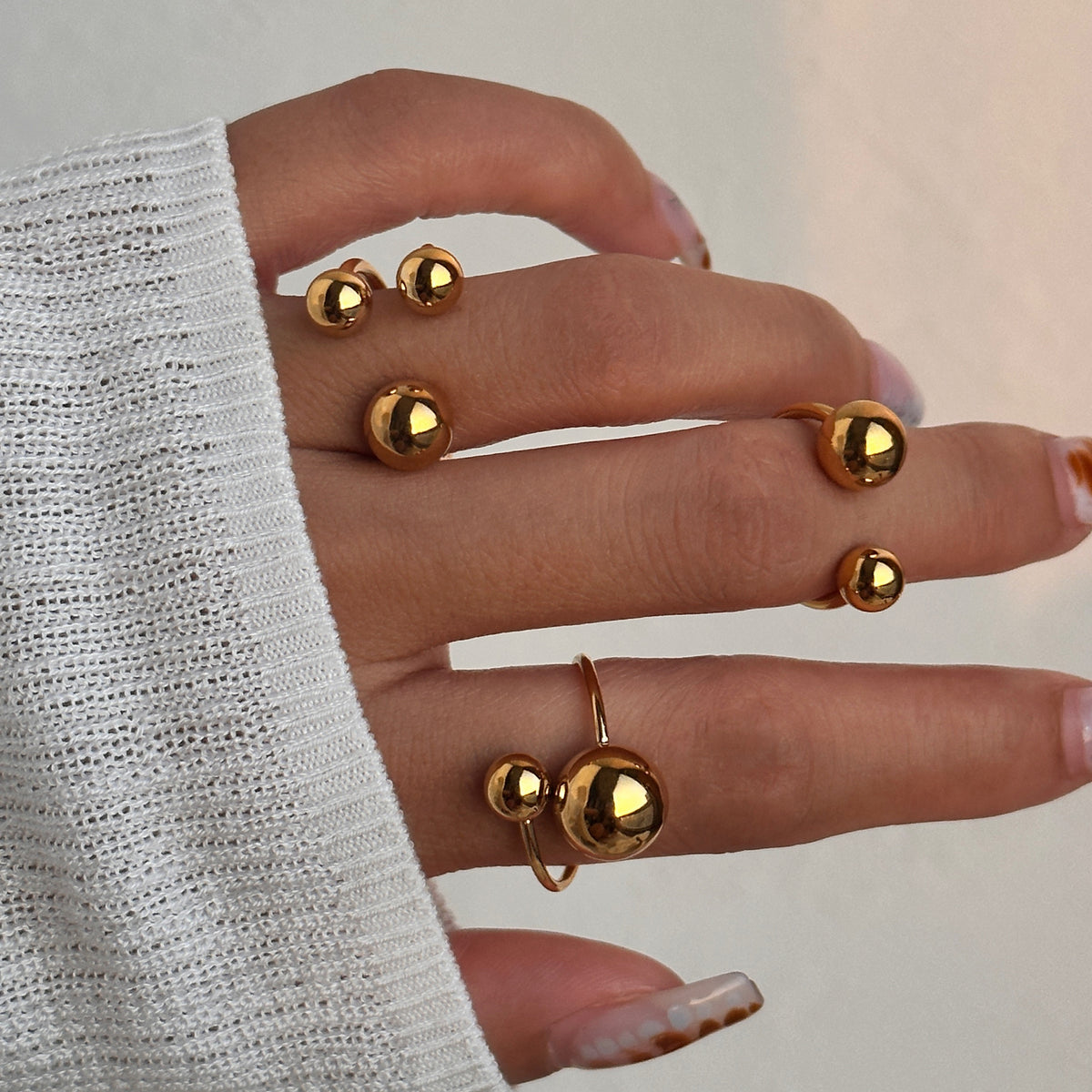 Golden Dazzle Open Rings
