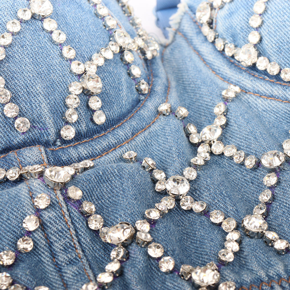 Bling Denim Bustier