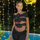 3D Flower Tube Top