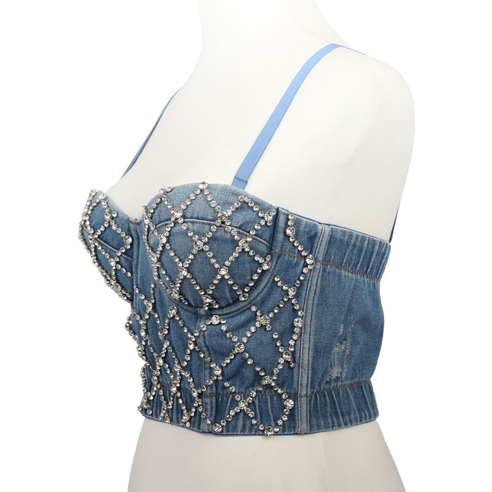 Bling Denim Bustier