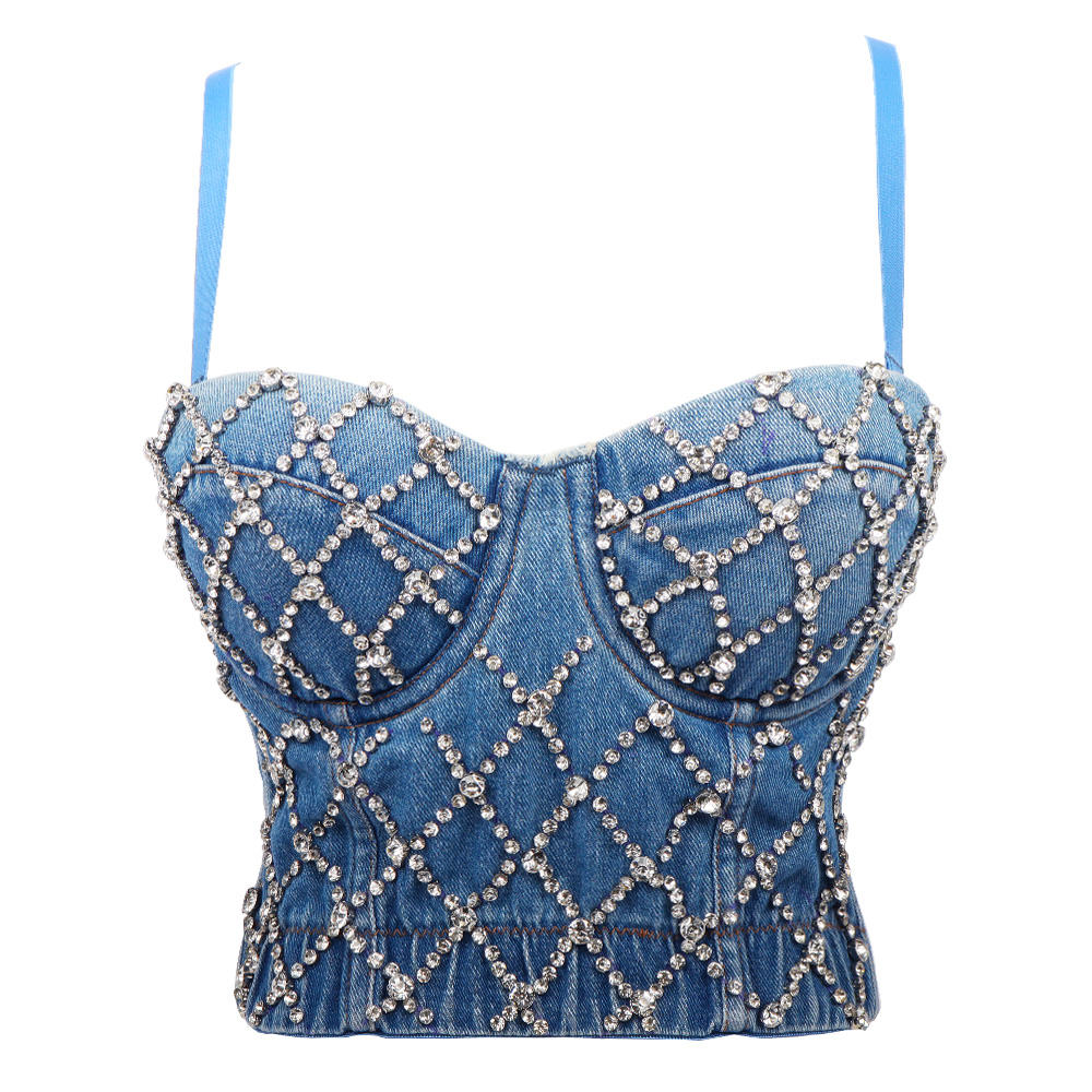 Bling Denim Bustier