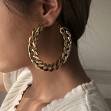 Gold Chain Hoops