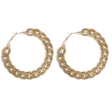 Gold Chain Hoops
