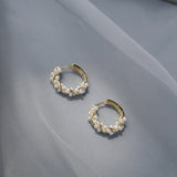 Vintage Pearl Hoops Mini