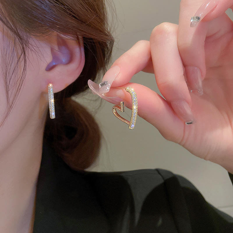 Bling Hearted Hoops