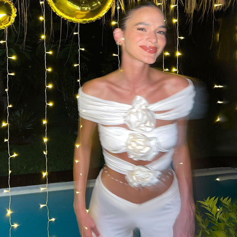 3D Flower Tube Top