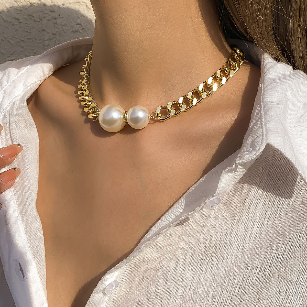 Golden Pearl Choker