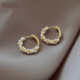 Vintage Pearl Hoops Mini
