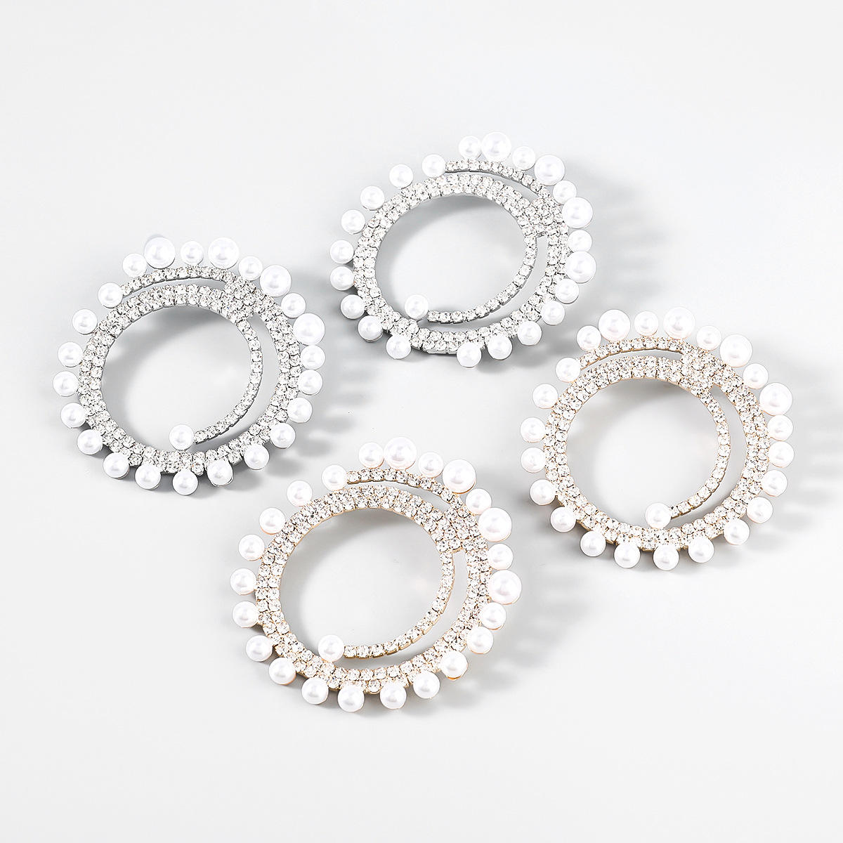 Bling Pearl Hoops
