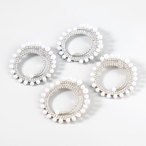 Bling Pearl Hoops