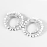 Bling Pearl Hoops